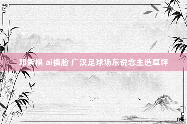 邓紫棋 ai换脸 广汉足球场东说念主造草坪